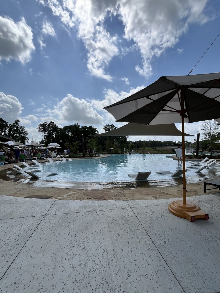 Resort style pool at The Highlands community in Porter TX